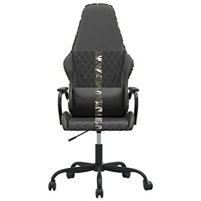Gamestoel kunstleer zwart en camouflage