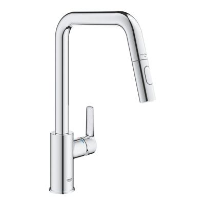 GROHE Start QuickFix Keukenkraan - met uittrekbare handdouche - met dual spray - voorsprong 22.1cm - chroom 30631000 GROHE Start QuickFix Keukenkraan - met uittrekbare handdouche - met dual spray - voorsprong 22.1cm - chroom 30631000