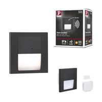 Paulmann 80004 Tsaro eckig 80x36mm 1W 80lm 230V 2700K Wandinbouwarmatuur LED 1 W Zwart (mat) - thumbnail