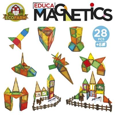 Magnetics Ecoferme - Constructiespel - EDUCA - 28 magnetische stukken, 2 dieren, 8 kaarten - Vanaf 3 jaar Magnetics Ecoferme - Constructiespel - EDUCA - 28 magnetische stukken, 2 dieren, 8 kaarten - Vanaf 3 jaar
