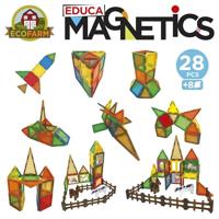 Magnetics Ecoferme - Constructiespel - EDUCA - 28 magnetische stukken, 2 dieren, 8 kaarten - Vanaf 3 jaar - thumbnail