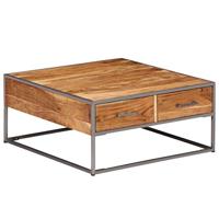 Salontafel 75x75x35 cm massief acaciahout - thumbnail