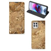 Motorola Moto G100 | Standcase | Marmer Creme - thumbnail