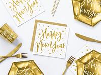 Metallic Gouden Servetten 20 stuks - thumbnail