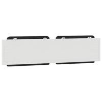 Hoofdbordkussen "Zadar" 200 cm kunstleer zwart en wit - thumbnail