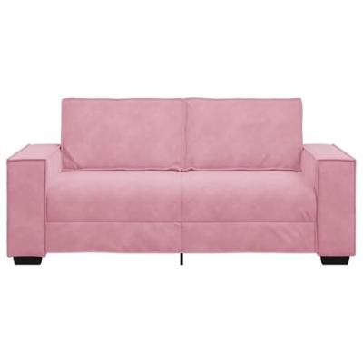 Tweezitsbank 180x78x84 cm fluweel roze