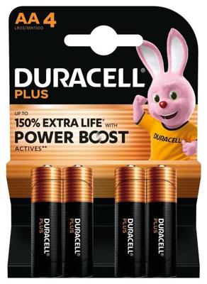 Batterij duracell plus powerboost 4x aa | 20 stuks