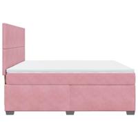 Boxspring met matras fluweel roze 180x200 cm - thumbnail