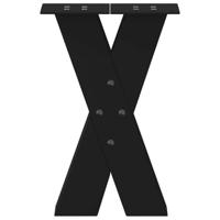 Salontafelpoten 2 st X-vormig 28x(42-43) cm staal zwart - thumbnail