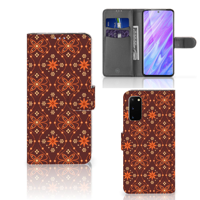 Samsung Galaxy S20 | Telefoon Hoesje | Batik Brown - thumbnail