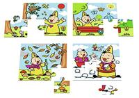 Bumba 4in1 Puzzel 4 Seizoenen 4-16 Stukjes - thumbnail