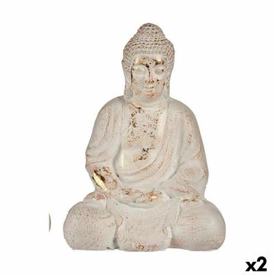 Decoratief tuinfiguur Boeddha Polyresin 22,5 x 41,5 x 29,5 cm (2 Stuks)