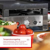 Solis 7910 Tafelgrill Raclette Gourmet voor 4 Personen Zwart/RVS - thumbnail