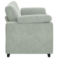 Loveseat bank 140 cm fluweel lichtgrijs - thumbnail