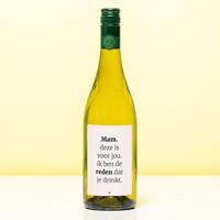 Wijnfles Jij bent de reden dat ze drinkt - Wit (Sauvignon Blanc) - thumbnail