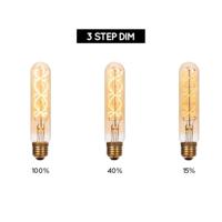 Lucide T32 - Filament lamp - Ø 3 cm - LED 3 StepDim (Memory) - E27 - 1x4,9W 2200K - Amber - thumbnail