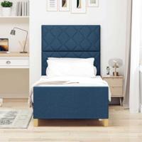 Bedframe met hoofdeinde Blauw 100 x 200 cm Stof - thumbnail