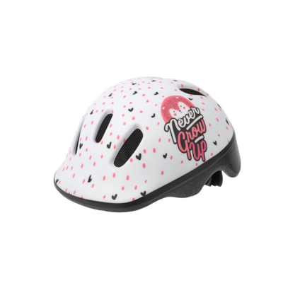 Polisport helm kinder hoggy xxs mat wit/roze 44-48cm