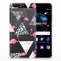 Huawei P10 | TPU Hoesje | Flamingo Triangle - thumbnail