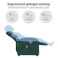 Sta-op-massagestoel verstelbaar stof donkergroen - thumbnail