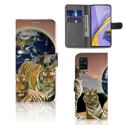 Samsung Galaxy A51 | Telefoonhoesje | Met pasjeshouder | Roofdieren Samsung Galaxy A51 | Telefoonhoesje | Met pasjeshouder | Roofdieren