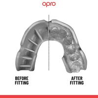 Opro 790017 Silver Superior Fit Grillz Mouthguard - Black-Silver - SR - thumbnail