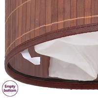 Wasmand rond bamboe bruin - thumbnail