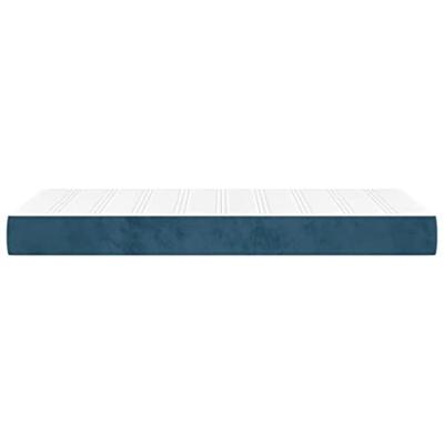 Pocketveringmatras medium 100x200x20 cm fluweel donkerblauw