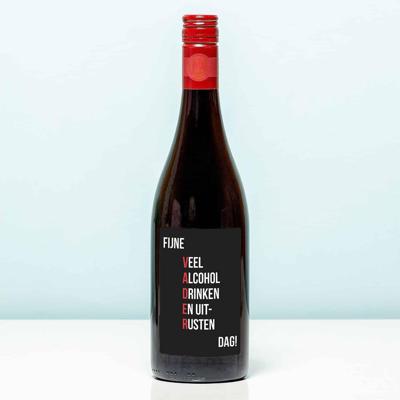 Wijnfles Fijne Vaderdag - Rood (Merlot) Wijnfles Fijne Vaderdag - Rood (Merlot)