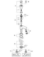 GROHE Costa L toiletkraan laag chroom 20404001 - thumbnail