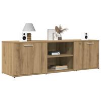 Tv-meubel 120x34x37 cm bewerkt hout artisanaal eikenkleur - thumbnail