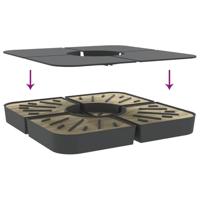 4-delige Set parasolvoeten voor kruisvoet parasol 100 kg PP - thumbnail