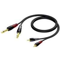 Procab CLA631 Classic 2x RCA - 2x jack verloopkabel 5m - thumbnail
