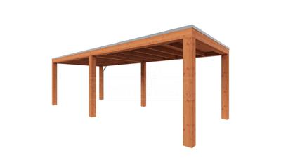 Trendhout Overkapping Palermo XXL 740x315 cm- Plat dak- Hout- Trendhout