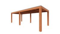 Trendhout Overkapping Palermo XXL 740x315 cm- Plat dak- Hout- Trendhout - thumbnail