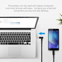 PD 100W 5 5 x 1 7 mm mannelijke elleboog naar USB-C / Type-C Mannelijke Nylon Weave Power Charge Kabel Kabellengte: 1 7 m - thumbnail