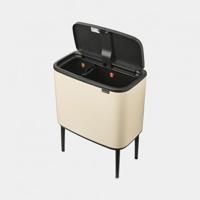 Brabantia bo touch bin 11+23 liter soft beige - thumbnail