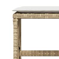Tuinkrukken 4 st met kussens 41x41x36 cm poly rattan beige - thumbnail