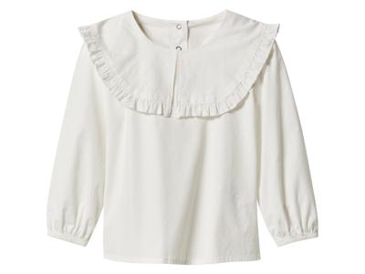 lupilu Kinder shirt met sierkraag (Wit, 122/128)