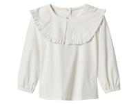 lupilu Kinder shirt met sierkraag (Wit, 122/128) - thumbnail