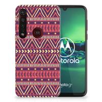Motorola Moto G8 Plus TPU bumper Aztec Paars - thumbnail