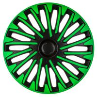 AutoStyle wieldoppen Soho 14 inch ABS zwart/groen set van 4 - thumbnail