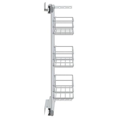 Draadmand uittrekbaar 3-laags 47x15,5x55,5 cm zilverkleurig