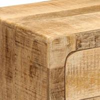 Nachtkastje 2 st 40x32x46 cm massief hout ruw mangohout - thumbnail