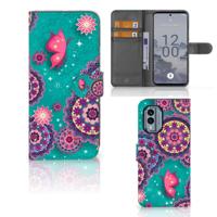 Nokia X30 Hoesje Cirkels en Vlinders - thumbnail