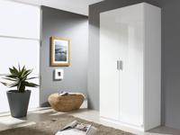 Kast CELTI 2 deuren (garderobestang) wit/hoogglans wit - thumbnail