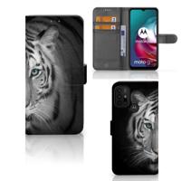 Motorola Moto G10 | G20 | G30 | Telefoonhoesje | Met pasjeshouder | Tijger - thumbnail
