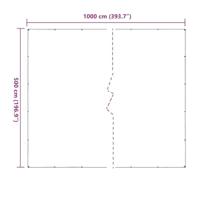 VidaXL Doorzichtig zeildoek met zeilringen 5x10 m pvc - thumbnail