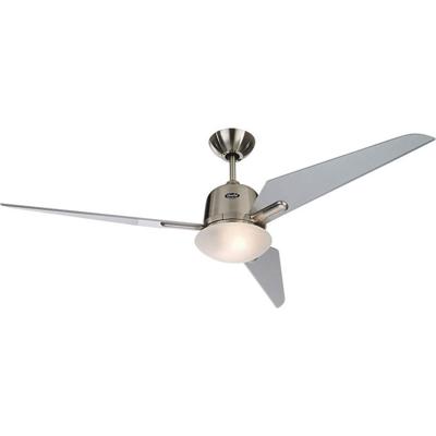 CasaFan Eco Aviatos 132 BN-SL Plafondventilator 31 W (Ø x h) 132 cm x 365 mm Chroom (geborsteld) Verwisselbare bladen, Met lamparmatuur, Met afstandsbediening CasaFan Eco Aviatos 132 BN-SL Plafondventilator 31 W (Ø x h) 132 cm x 365 mm Chroom (geborsteld) Verwisselbare bladen, Met lamparmatuur, Met afstandsbediening