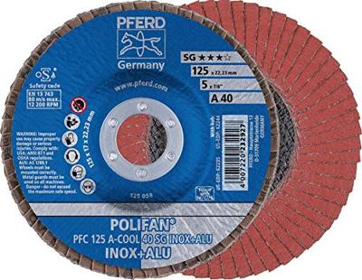 PFERD TOOLS 67656115 PFF 115 A-COOL 60 SG INOX+ALU Lamellenschijf Diameter 115 mm 10 stuk(s)